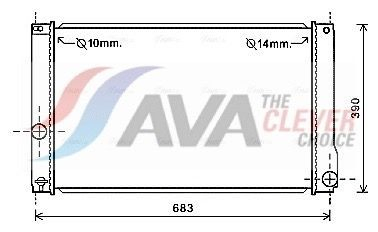 TO2608 AVA Радіатор охолодження двигуна